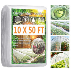 Fippy Garden Netting Pest Barrier 10 X 50FT, White front view