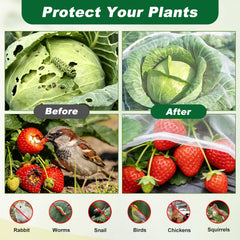 Fippy garden netting protecting vegetable plants