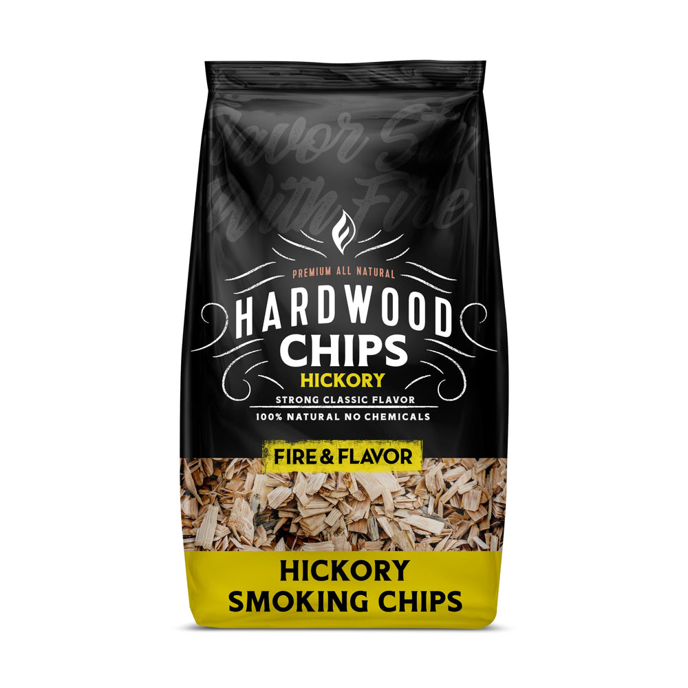 Fire & Flavor Hickory Smoking Wood Chips front view