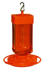 FIRST NATURE 32-Ounce Oriole Feeder with orange base and feeding ports