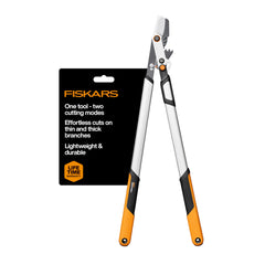 Fiskars 32-inch DualAction Lopper front view with orange handles