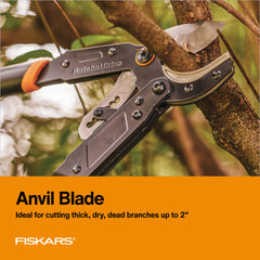 Fiskars 32 inch Lopper in use cutting branch