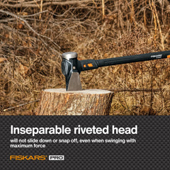 Fiskars 8 lb Splitting Maul showing IsoCore handle