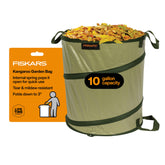 Fiskars Kangaroo Collapsible Garden Bag front view in green