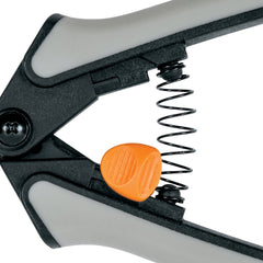 Fiskars Non-Stick Softgrip Micro-Tip Pruning Snip in use with plants