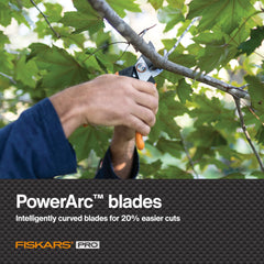 Fiskars Pro SoftGrip Bypass Pruning Shears showing ergonomic handle