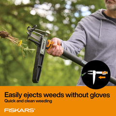 Fiskars Stand-Up Weed Puller Tool with viewing window feature