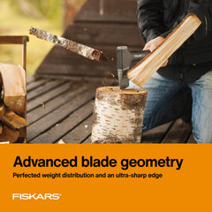 Fiskars X11 Splitting Axe 17 Inch side view showing blade