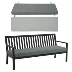 Fitfree Outdoor Bench Cushion front view, dark grey