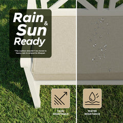 Fitfree Outdoor Bench Cushion on a patio bench