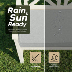 Fitfree Outdoor Bench Cushion on patio furniture