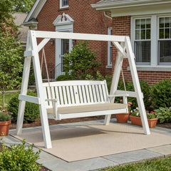 Fitfree Outdoor Bench Cushion side view with non-slip bottom