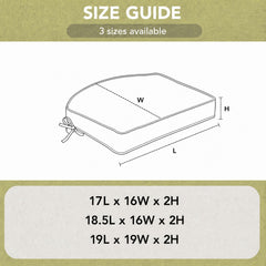 Fitfree Outdoor Chair Cushion beige on patio chair