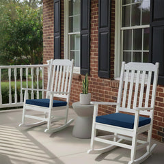 Fitfree Outdoor Chair Cushions Navy Blue side view
