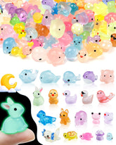 FIVEIZERO 100 Pcs mini resin animals collection in various colours
