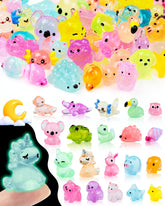 FIVEIZERO 100PCS luminous mini resin animals assorted collection
