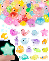 FIVEIZERO 102PCS mini resin ocean animals assortment front view