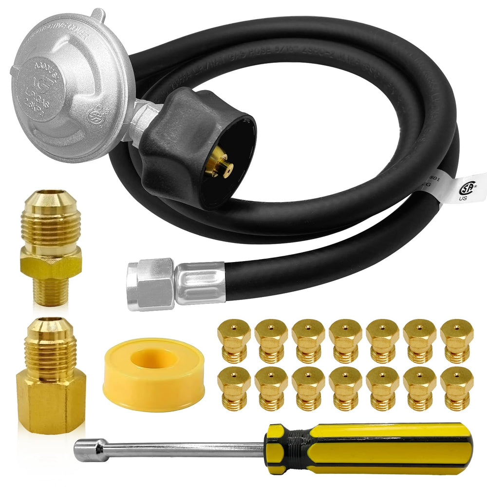 FJXBYWM Natural Gas to Propane Conversion Kit with 5FT hose