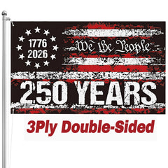 FKCQRJW 250th Anniversary American Flag 3x5 FT front view