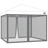 FLAGLY 10x10 ft mosquito netting in gray color front view