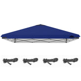 FLAGLY 10x10ft blue replacement canopy top, front view