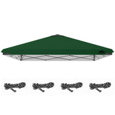 FLAGLY 10x10ft Replacement Canopy Top Green front view