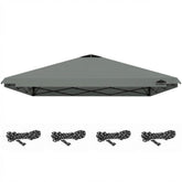 FLAGLY 10x10ft Replacement Canopy Top in Dark Gray, front view