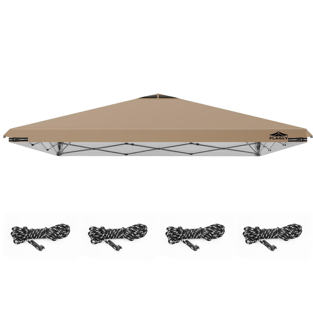 FLAGLY 12x12ft khaki replacement canopy top front view