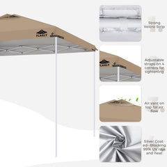 FLAGLY 12x12ft replacement canopy top with silver coating