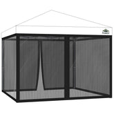 FLAGLY mosquito netting for 10x10 ft canopy, black fabric front view