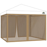 FLAGLY Mosquito Netting for 10x10 ft gazebo in khaki
