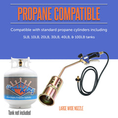 Flame King Propane Torch flame size demonstration