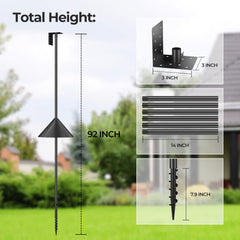 Flanagan black metal bird house pole installation