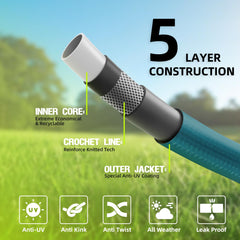 Flexible design of Worth 50 ft garden hose in action