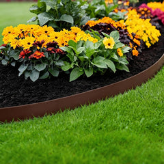 Flexible Focefec Garden Edging shaped around a garden path