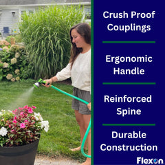 Flexon FXG5850 Garden Hose showing FLEX-GUARD collar feature