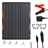 FlexSolar 20W Solar Panel front view with monocrystalline cells