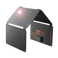 FlexSolar 30W Foldable Solar Panel Charger front view