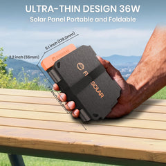 FlexSolar 36W Portable Solar Panel Charger with USB ports