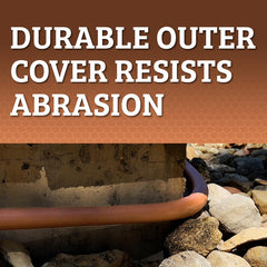 Flexzilla hose laid flat on garden surface