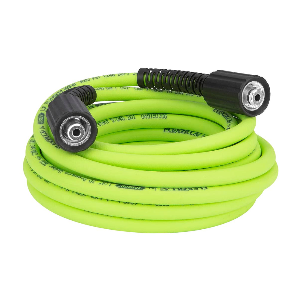 Flexzilla Pressure Washer Hose 1/4 in x 25 ft ZillaGreen front view