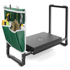 FLINTER Garden Kneeler and Seat with 10.2-inch EVA cushion, black