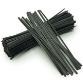Flixall Twist Ties pack of 100, black plastic coated ties
