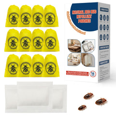FLODTEEK Bed Bug Repellent Pouches, yellow packaging, front view