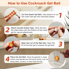 FLODTEEK Cockroach Gel Bait with double-sided tape for application