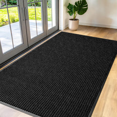 FloorGuard Large Door Mat 3' x 5' charcoal front view