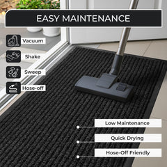 FloorGuard Large Door Mat 3' x 5' charcoal in a garage