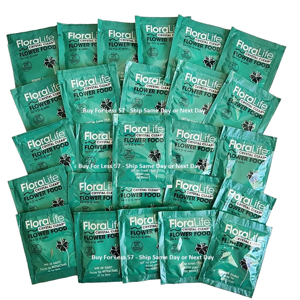 Floralife Flower Food 300 5gm clear powder packaging front view