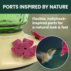Flower-shaped feeding ports of Perky-Pet Cactus Hummingbird Feeder