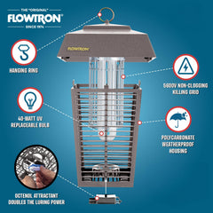 Flowtron Bug Zapper showing octenol cartridge